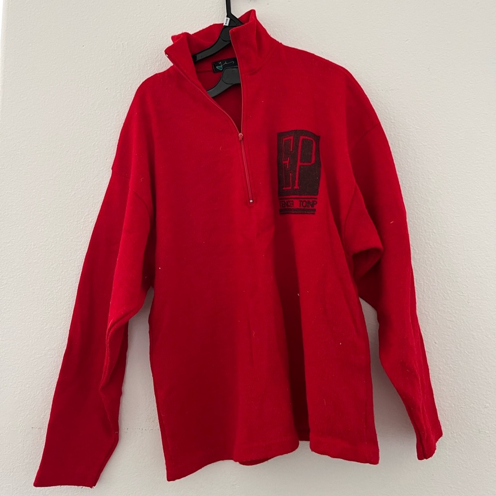 Women’s Red Half Zip Up